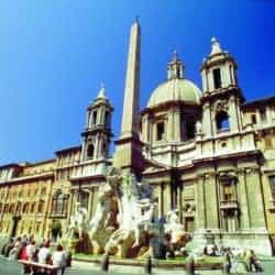 Piazza Navona - Fontana dei Fiumi e Sant Agnese in Agone Rome ENIT