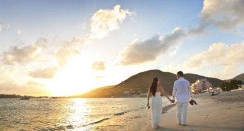 St. Maarten trouwlocatie zonsondergang